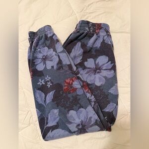 PINK Victoria’s Secret Floral Joggers XS Cozy Lounge Pants